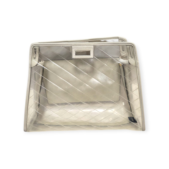 Fendi White Clear 2019 Medium Peekaboo Defender Clear White Authentic Bag - Picture 3 of 11